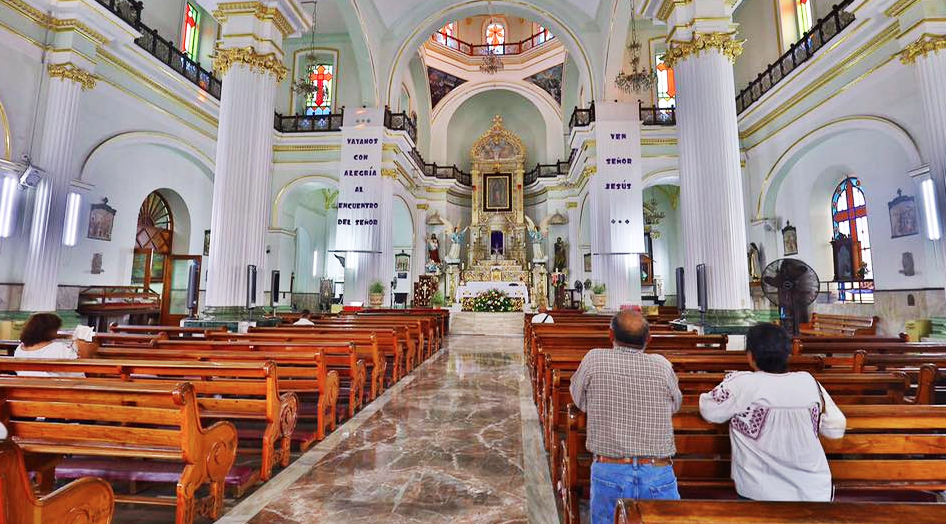 They went to Downtown for visiting the famous Our Lady of Guadalupe Parish